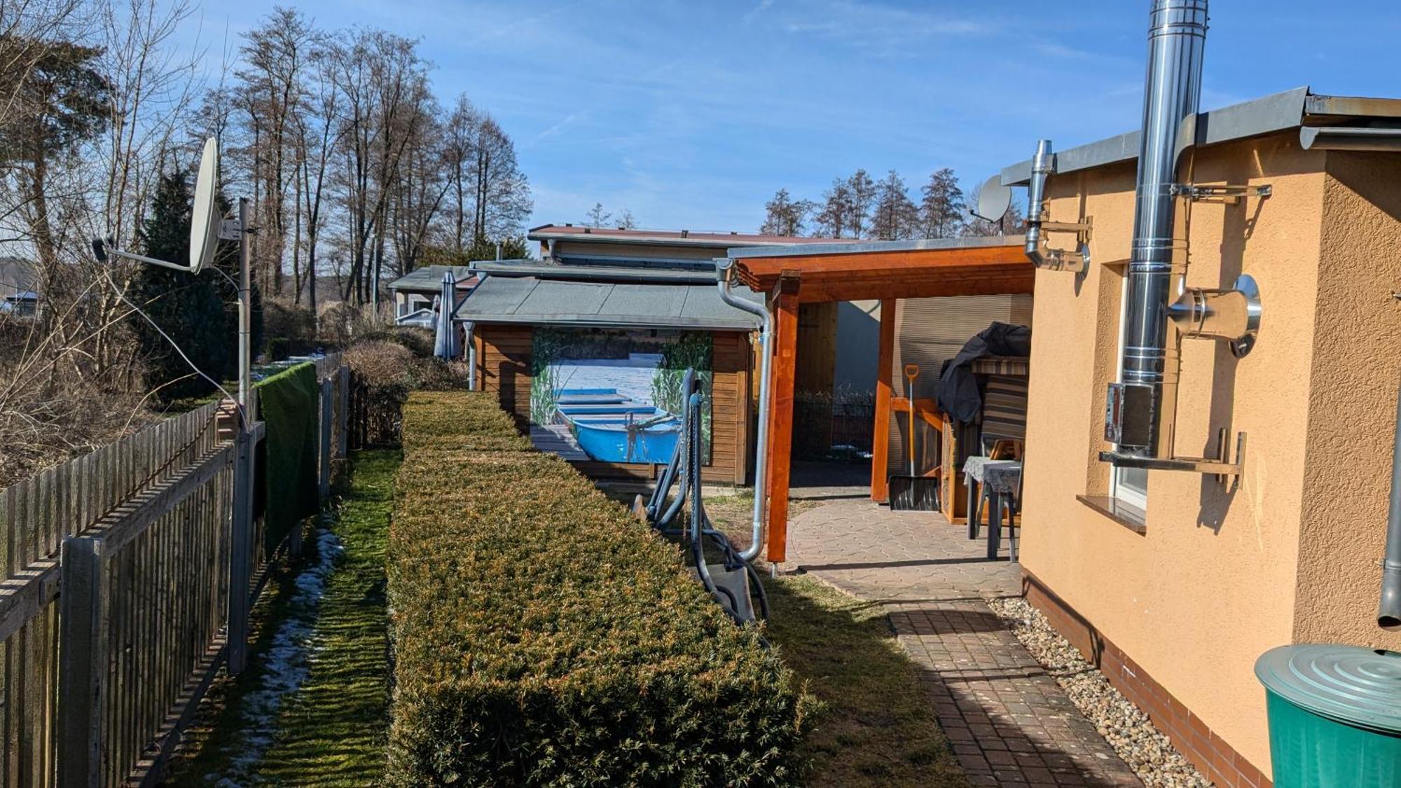 Spreewaldhaeuser Golinski Mit Kamin Am Neuendorfer See Alt Schadow Extérieur photo